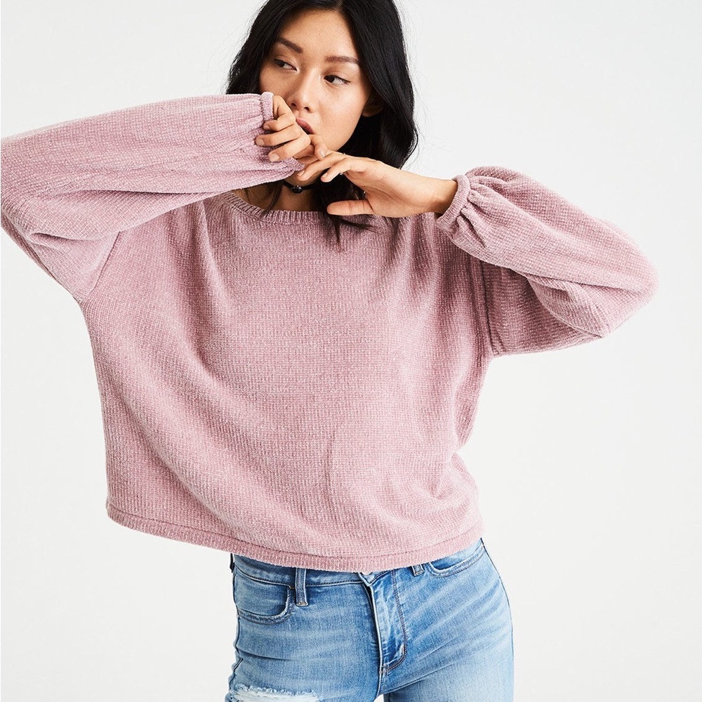 American Eagle Balloon Sleeve Sweater size